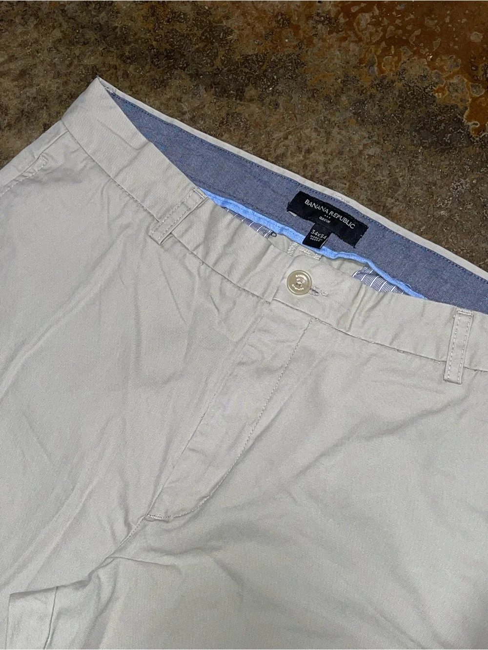 Banana Republic Men's Khaki Chinos - Light Beige